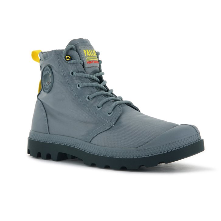 Palladium Pampa Recycle Waterproof+ 2 Men's Boots Grey | UK P395-OPG